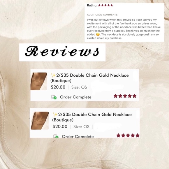 ✨Double Chain Gold Necklace (Boutique) - Picture 5 of 6